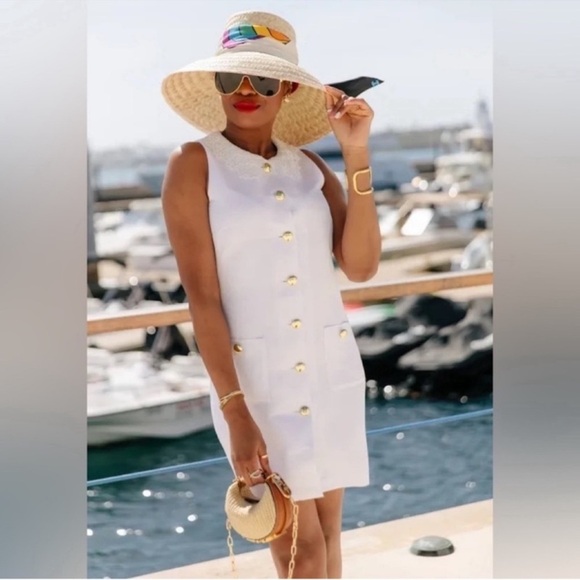 Sail to Sable Grace Sleeveless Button Front Shift Dress - Picture 7 of 7